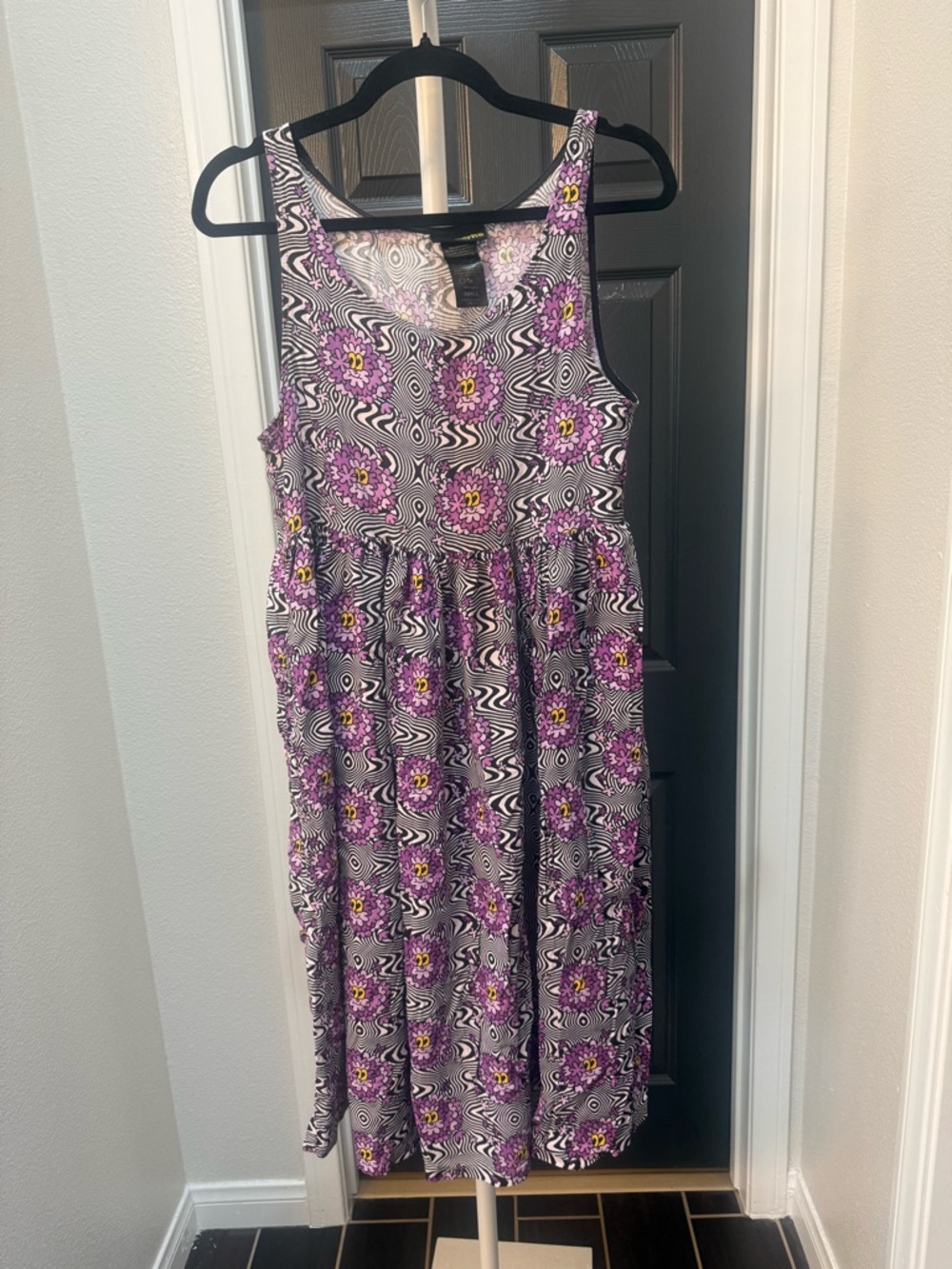 Nooworks Purple Floral-Print Sleeveless Midi Dress
